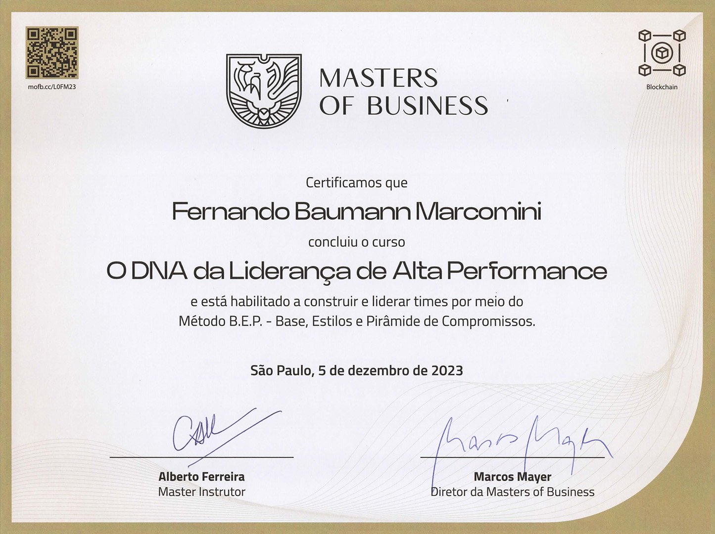 Certificado Fernando Baumann Marcomini